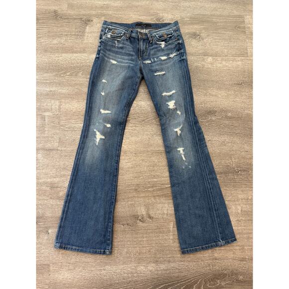 Joe's Jeans Provocateur Size W 25 Stretch Boot Cut Distressed/Frayed - Picture 1 of 8